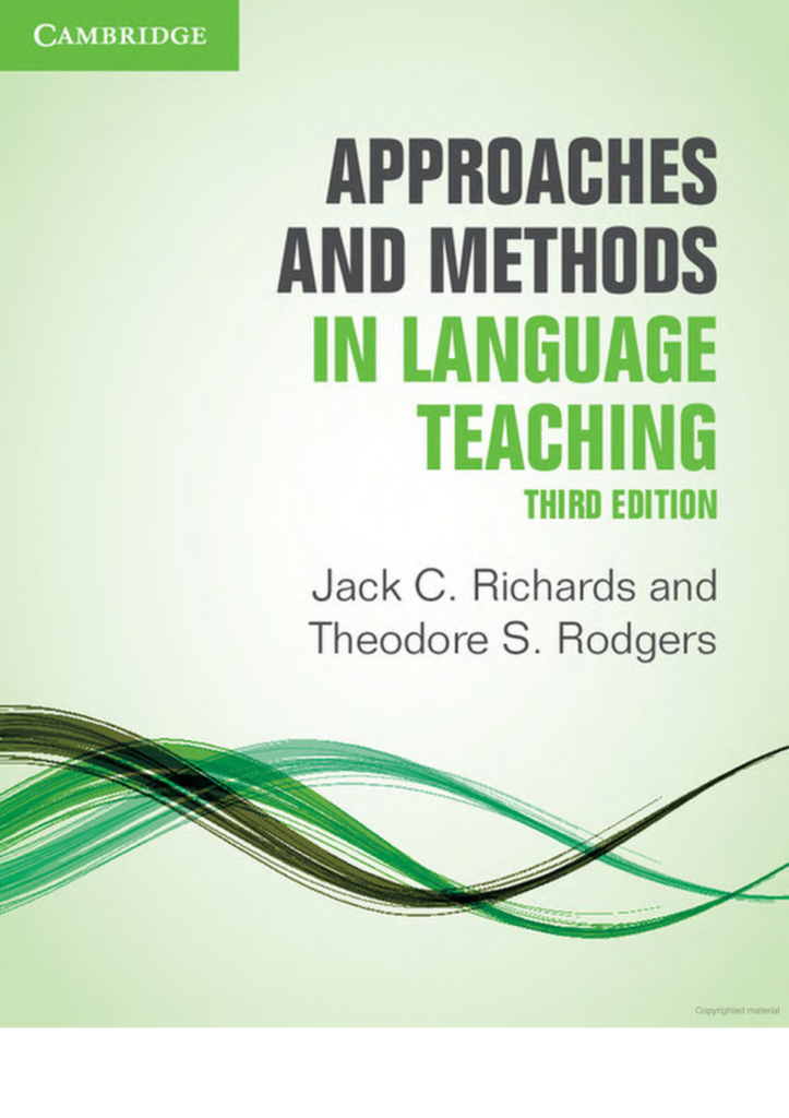 Approaches and Methods in Language Teaching